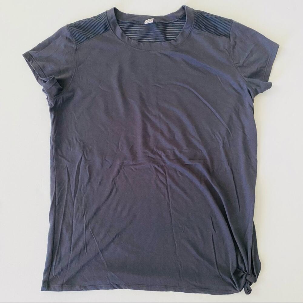 Old Navy | Tie Hem Stripe Back Athleisure Top GUC M